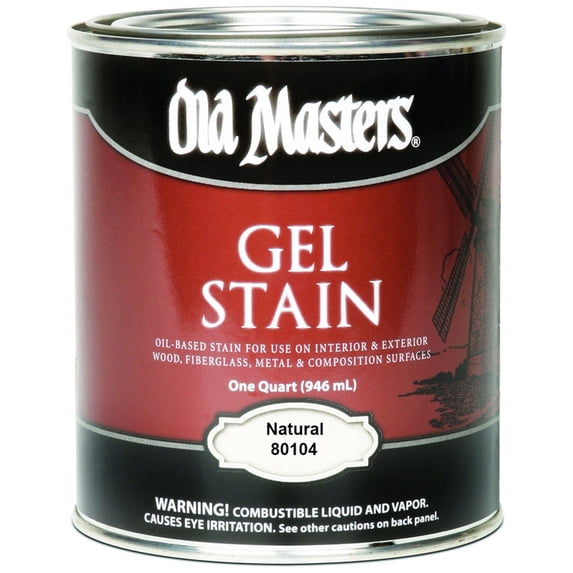12-Pack of 1 qt Old Masters 80104 Old Masters Natural Oil-Based Gel Stain