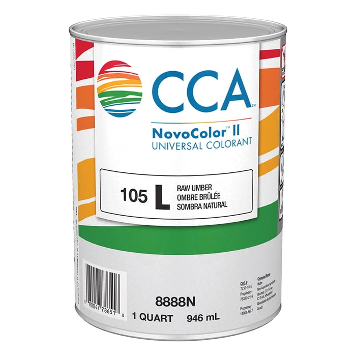 12-Pack of 1 qt Valspar Paint 8888N Novocolor II L-Raw Umber Universal Colorant