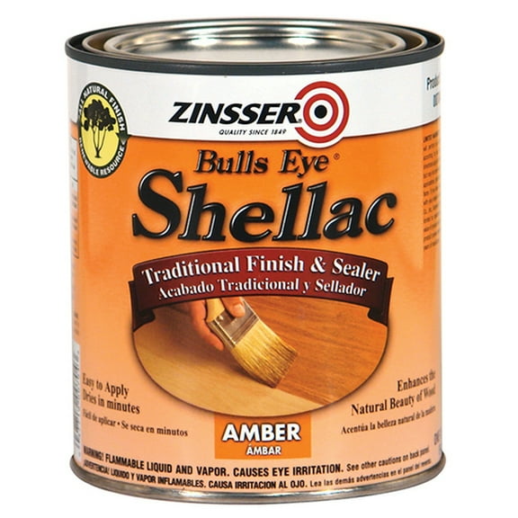 12-Pack of 1 qt Zinsser 704 Bulls Eye Amber 3LB Shellac