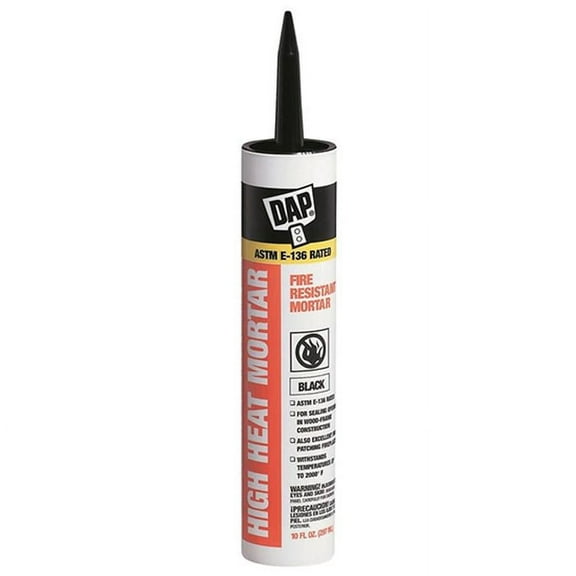 12 Pack of 10.1 oz Dap 18854 High Heat Mortar Black Fire Resistant Mortar