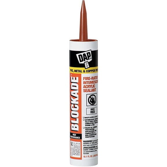 12 Pack of 10.1 oz Dap 18858 Blockade Red High Performance Intumescent Acrylic Sealant