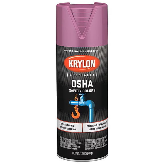 12-Pack of 12 oz Krylon K01929777 Safety Purple OSHA Safety Colors Standard Spray Paint
