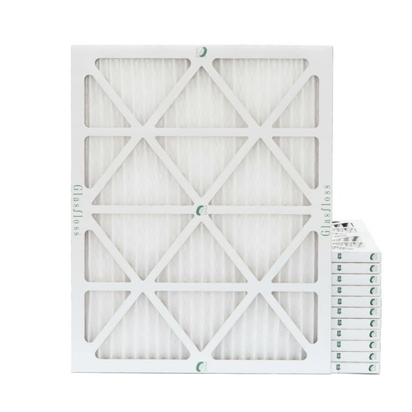 Glasfloss 14x20x1 MERV 10 Air Filters - 12 Pack, High Dust Capacity, Moisture Resistant
