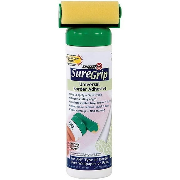 Zinsser SureGrip Universal Border Adhesive - Wallpaper Spray Adhesive - 12 Pack, 16 oz