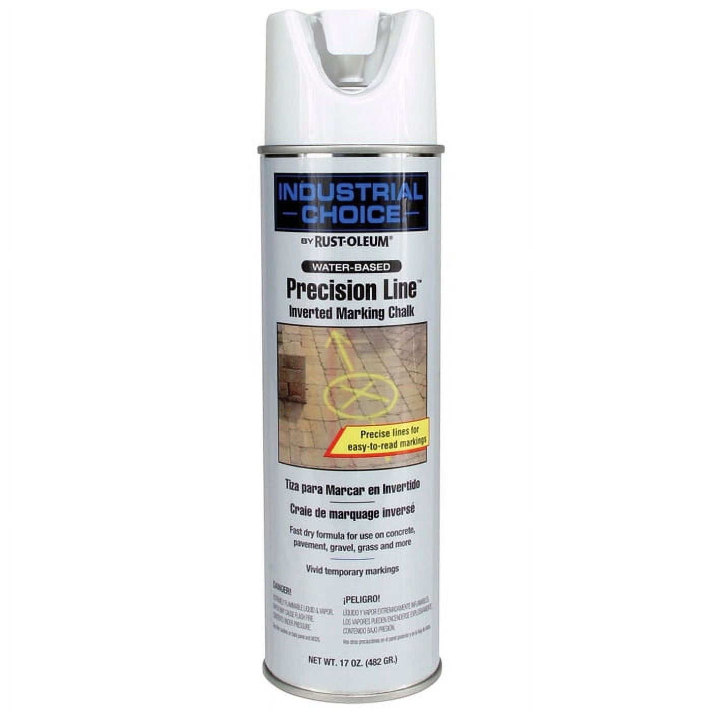 12-Pack of 17 oz Rust-Oleum Brands 205237 APWA White Industrial Choice Water-Based Marking Chalk