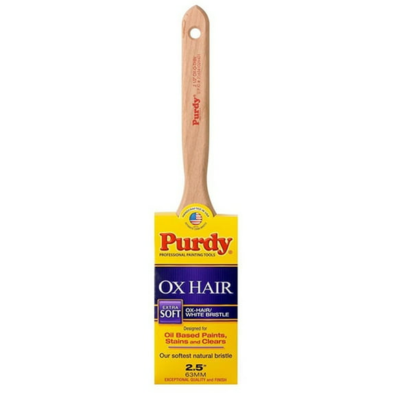 12-Pack of 2-1/2” Purdy 144300025 Ox-O-Thin Flat Sash Paint Brush, Ox-Hair