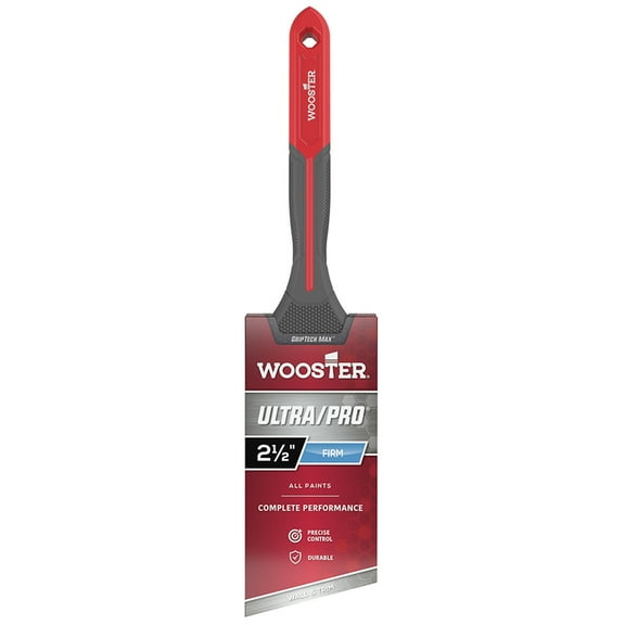 12-Pack of 2-1/2” Wooster G4174 Ultra/Pro Firm Angle Wall and Trim Paint Brush, GripTech MAX Handle
