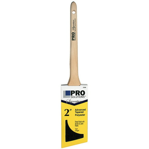 12-Pack of 2” Pro Solutions 21242 Signature, ATP Paint Brush Angle Sash, Rat-Tail Handle
