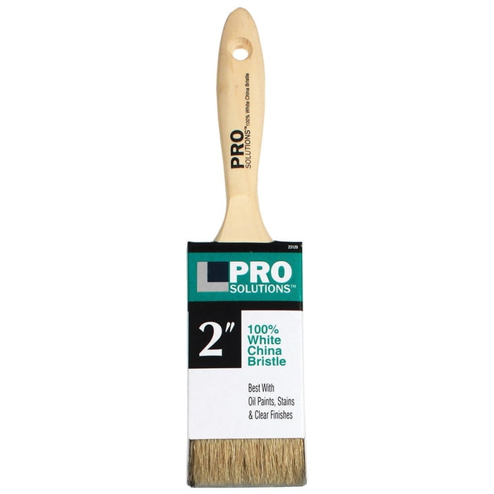 12-Pack of 2” Pro Solutions 23120 White China Bristle Paint Brush, Beavertail Handle