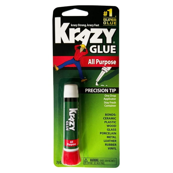 Elmer's Krazy Glue All Purpose Precision Tip - Liquid Adhesive - 12 Pack, 2 gm Each