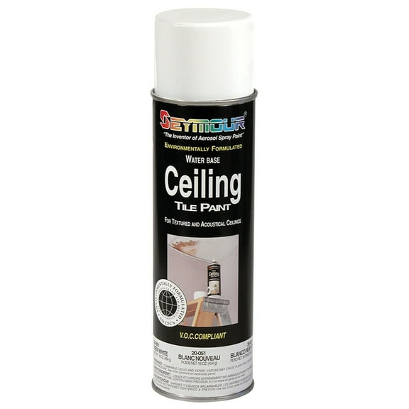 12 Pack of 20 oz Seymour Of Sycamore 20-051 New White Ceiling Tile Paint Water-Based