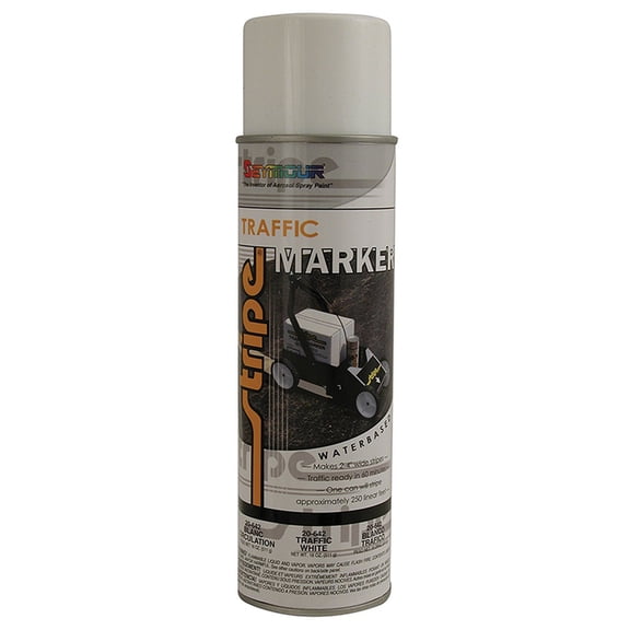 12-Pack of 20 oz Seymour Of Sycamore 20-642 White Stripe Water-Based Inverted Traffic Marker Spray Paint