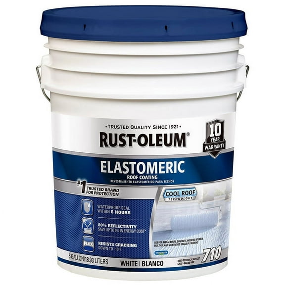 12-Pack of 4.75 gal Rust-Oleum 301994 White Roofing 710 Elastomeric Roof Coating