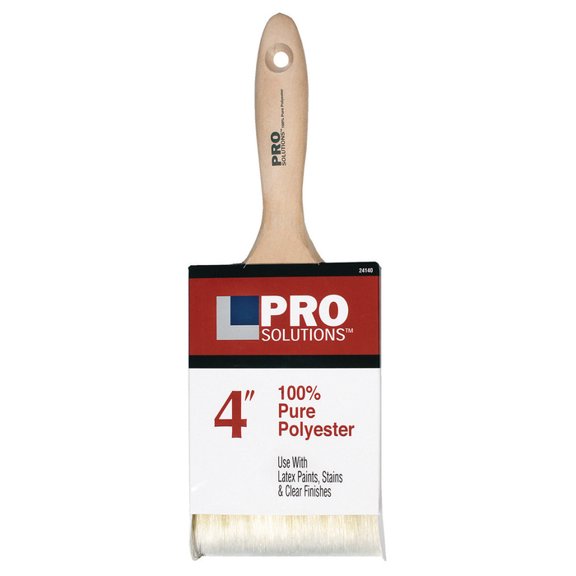 12-Pack of 4” Pro Solutions 24140 Polyester Paint Brush, Beavertail Handle