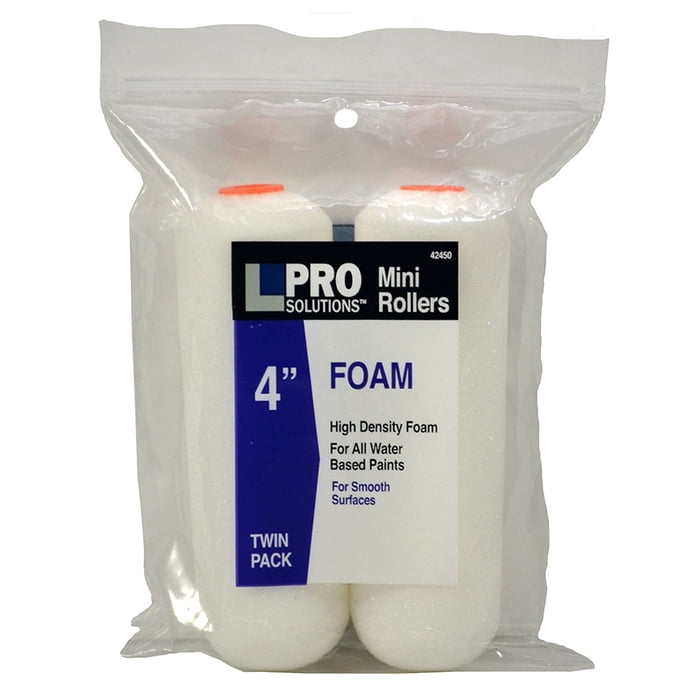 12 Pack of 4″ Pro Solutions 42450 Foam Mini-Roller Cover, 2-Pack