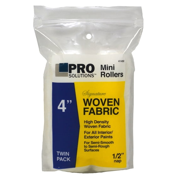 12 Pack of 4″ x 1/2″ Nap Pro Solutions 41450 Signature, White Woven Mini-Roller Cover, 2-Pack