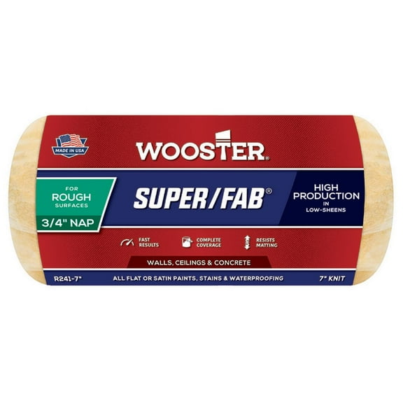 12 Pack of 7″ x 3/4″ Nap Wooster Brush Company R241 Super/Fab High Capacity Roller Cover