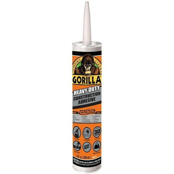 12 Pack of 9 Oz Gorilla Glue 8010003 Gorilla Glue WHITE Construction Adhesive All Surface