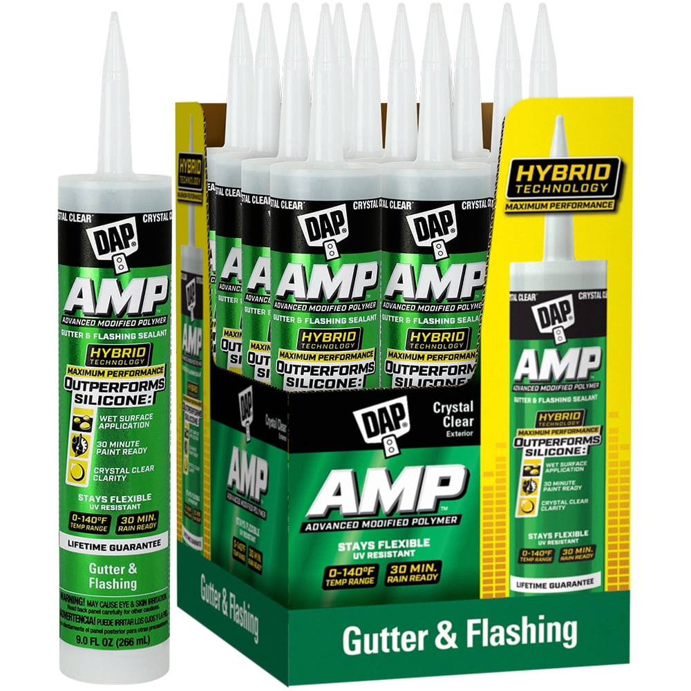 12‐Pack of 9 oz Dap 00765 Crystal Clear AMP Advanced Modified Polymer ...