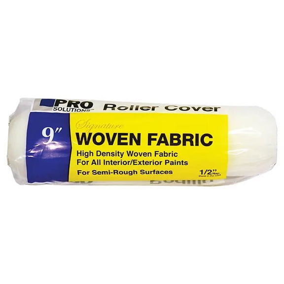 12 Pack of 9 x 1/2 Nap Pro Solutions 31050 Signature, White Woven Roller Cover