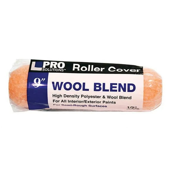 12 Pack of 9 x 1/2 Nap Pro Solutions 32050 Wool/Poly Blend Roller Cover