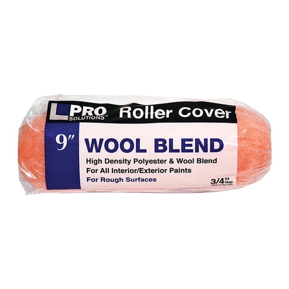 12 Pack of 9″ x 3/4″ Nap Pro Solutions 32075 Wool/Poly Blend Roller Cover