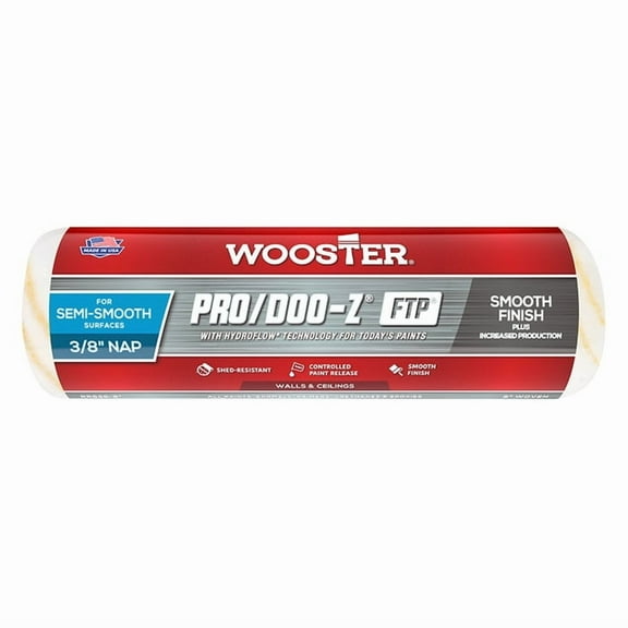12 Pack of 9″ x 3/8″ Nap Wooster Brush Company RR666 Pro/Doo-Z, FTP No-Shed Roller Cover