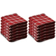 thumbnail image 1 of 12 Pack of Bulk Soft Fleece Blankets 50 X 60, Cozy Warm Throw Blanket Sofa Travel Outdoor, Wholesale (50 X 60, 12 Red Plaid), 1 of 7
