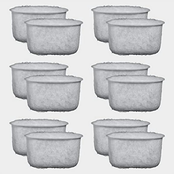 12 Pack of Coffee maker Replacement Charcoal Water Filter for Braun Coffee Maker BRSC004,BrewSense Drip model KF7175,KF6050