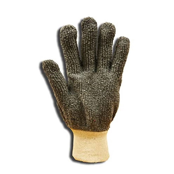 12-Pack of Cordova 3218G Standard Weight Work Gloves, Gray, Loop-Out, Knit Wrist, Large