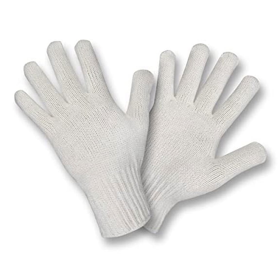 12-Pack of Cordova 3480M Heavy Weight Work Gloves, Natural, Poly/Cotton Machine Knit, Medium