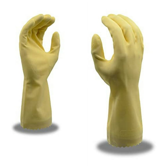 12-Pack of Cordova 4210N Natural Latex Canners Work Gloves, Unlined, Standard Weight, X-Large