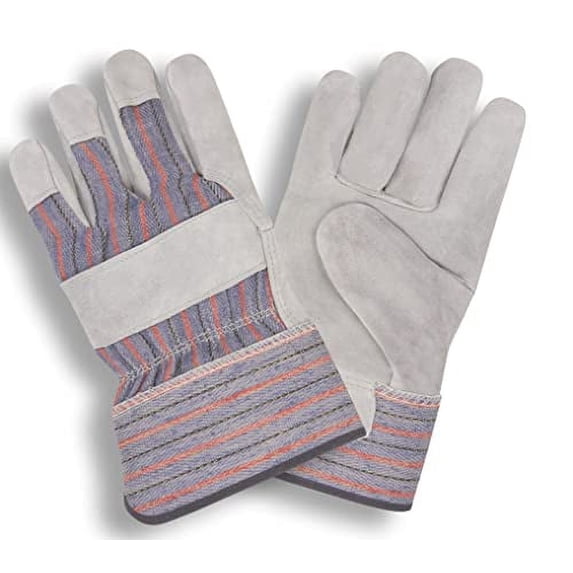 12-Pack of Cordova 7202S Regular Shoulder Leather Work Gloves, Starched Safety Cuff, Ladies