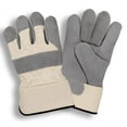 thumbnail image 1 of 12-Pack of Cordova 7500S Tuf-Cor Heavy Side Split Leather Work Gloves, White Canvas Back, Rubberized Safety Cuff, Aramid Sewn, Small, 1 of 4