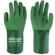 12-Pack of Cordova AG566XL Towa Activgrip Green Microfinish Nitrile Work Gloves, 13-Gauge, Seamless Poly/Cotton Shell, 12-Inch, X-Large