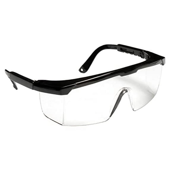 12-Pack of Cordova EJB10ST Retriever Black Frame, Clear Anti-Fog Lens With Integrated Side Shields, Adjustable Temples