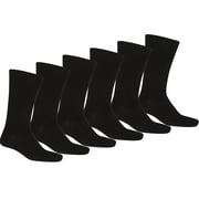 12 Pack of Daily Basic Men Black Solid Plain Dress Socks (10-13)