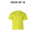 thumbnail image 1 of 12 Pack of Gildan Ultra 100% Cotton Youth T-Shirt – Safety Green Color | 6 Oz Size - XS | Buy from GLIDAN, 1 of 5