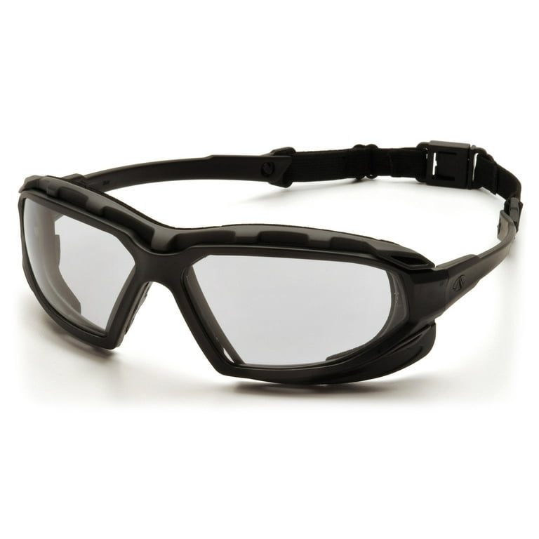 Pyramex Highlander Safety Glasses Clear Anti-Fog Lens Black Frame - $7