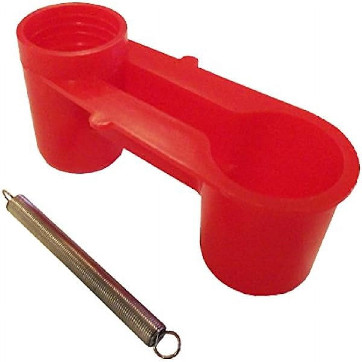 12 Pack of Red Soda Pop Water Bottle Bird Drinker Cup & Spring Quail