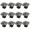 12 Pack of Square Knobs, Modern Pulls for Kitchen Doors