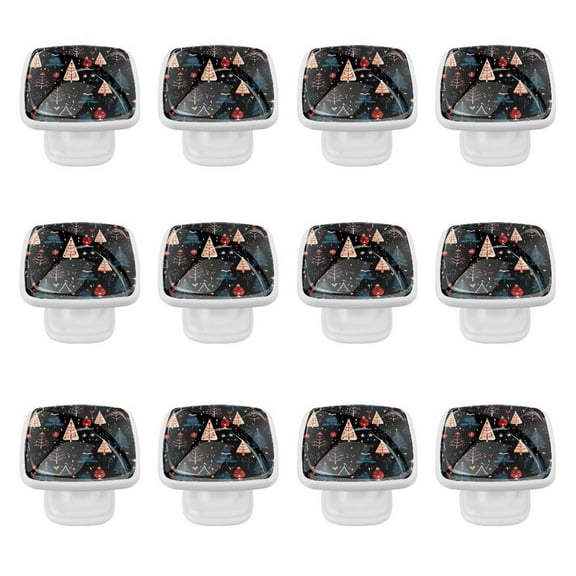 12 Pack of Square Cabinet Knobs, Modern Pulls for Kitchen Cabinet Doors, Dresser Drawers, Bathroom Vanity, Nightstands & Closets