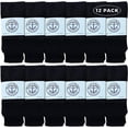 thumbnail image 1 of 12 Pack of Yacht & Smith 26 Inch Wholesale Women's Tube Socks, Women's Cotton Referee Sport Socks Size 9-11 (Black, 12), 1 of 7