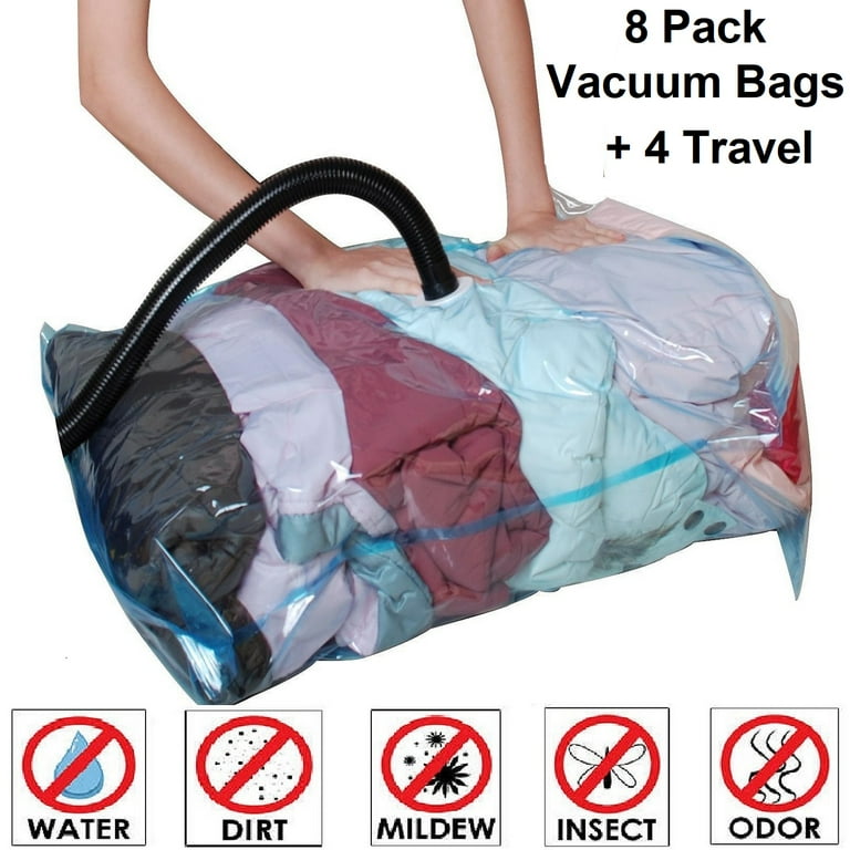 Space Saver Vacuum Storage Bags Variety Pack 12 Bags Small, Med, L