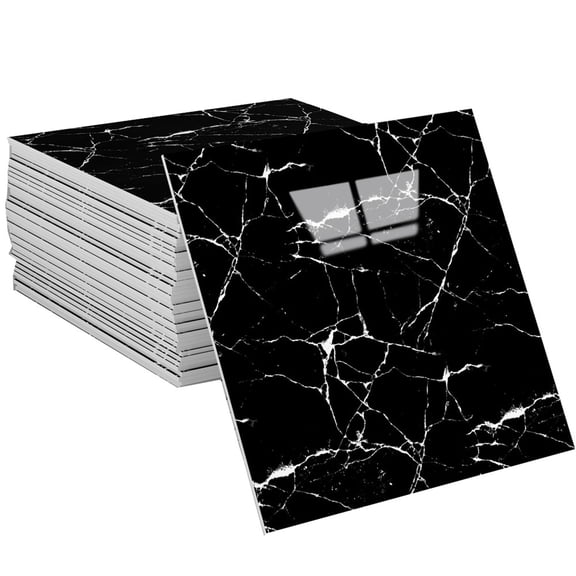 12 PackSelf-Adhesive Waterproof Marble Tiles,Bexikou 11.8" x 11.8" Waterproof Backsplash Tiles,Stick on Backsplash Tile Stickers for Bathroom, Kitchen, and Living Room