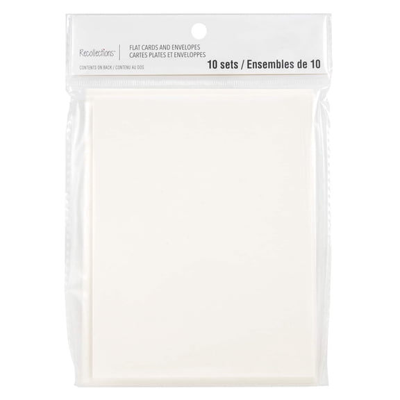 Recollections 4.25" x 5.5" Ivory Flat Cards & Envelopes, 12 Packs: 10 ct. (120 total)