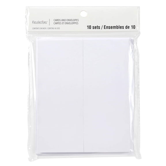 Recollections 4.25" x 5.5" White Gatefold Cards & Envelopes, 12 Packs: 10 ct. (120 total)