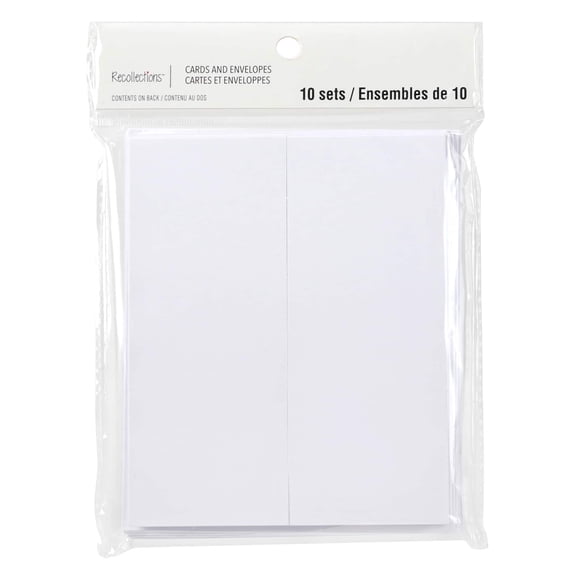 Recollections 4.25" x 5.5" White Gatefold Cards & Envelopes, 12 Packs: 10 ct. (120 total)