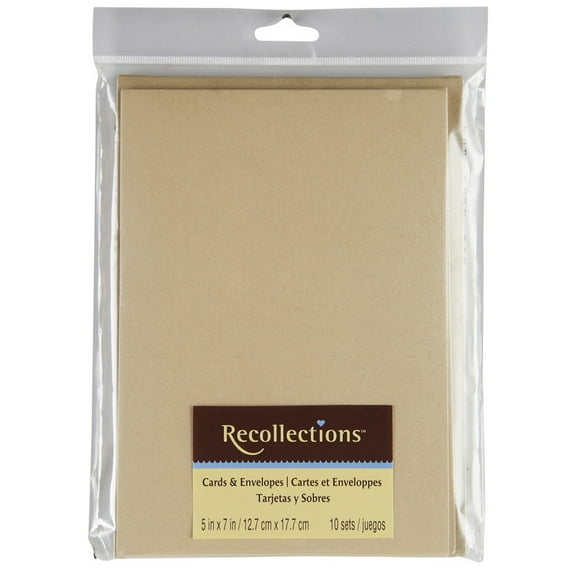 Recollections Gold Shimmer Cards & Envelopes, 5" x 7", 12 Packs: 10 ct. (120 total)