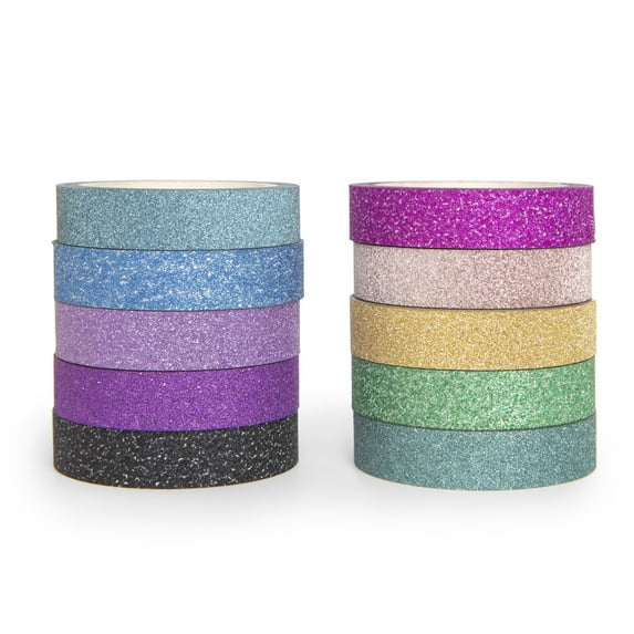 Recollections Narrow Glitter Crafting Tape Set, 12 Packs: 10 ct. (120 total)